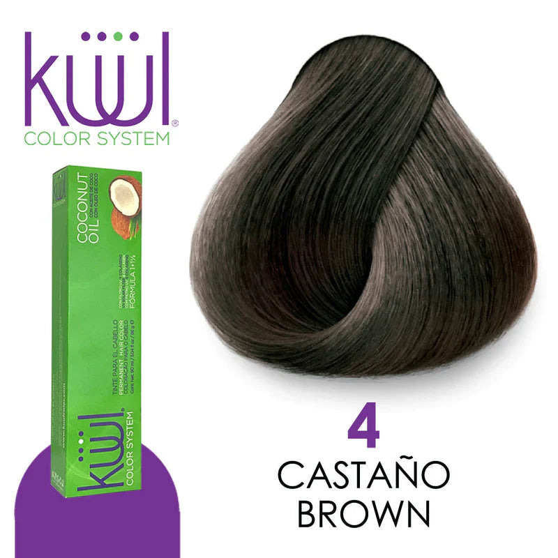 💇♀️ KUUL COLOR SYSTEM 4 CASTAÑO MARRÓN 3.04OZ