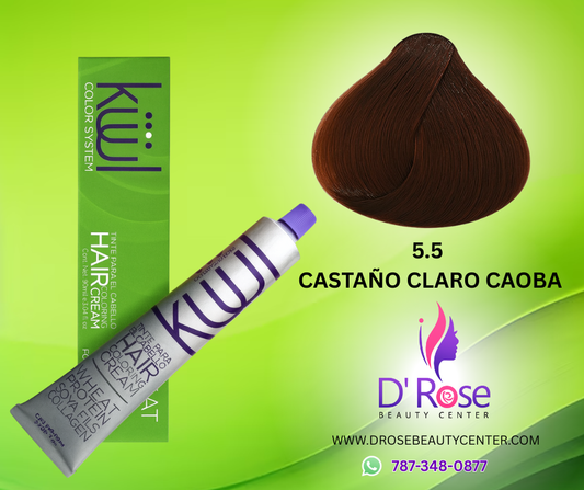 💇♀️ KUUL COLOR SYSTEM 5.5 CASTAÑO CLARO CAOBA 3.04OZ