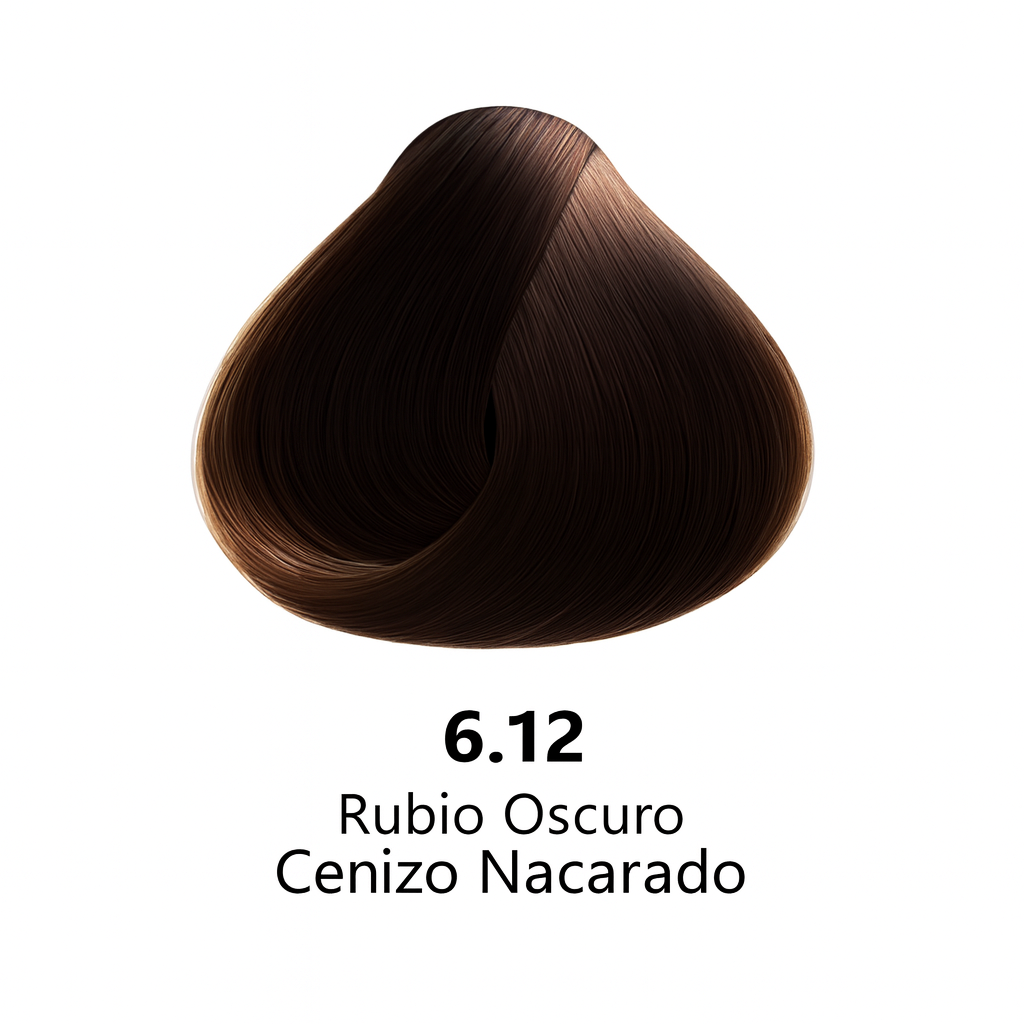 💇♀️ KUUL COLOR SYSTEM 6.12 RUBIO OSCURO CENIZO NACARADO 3.04OZ