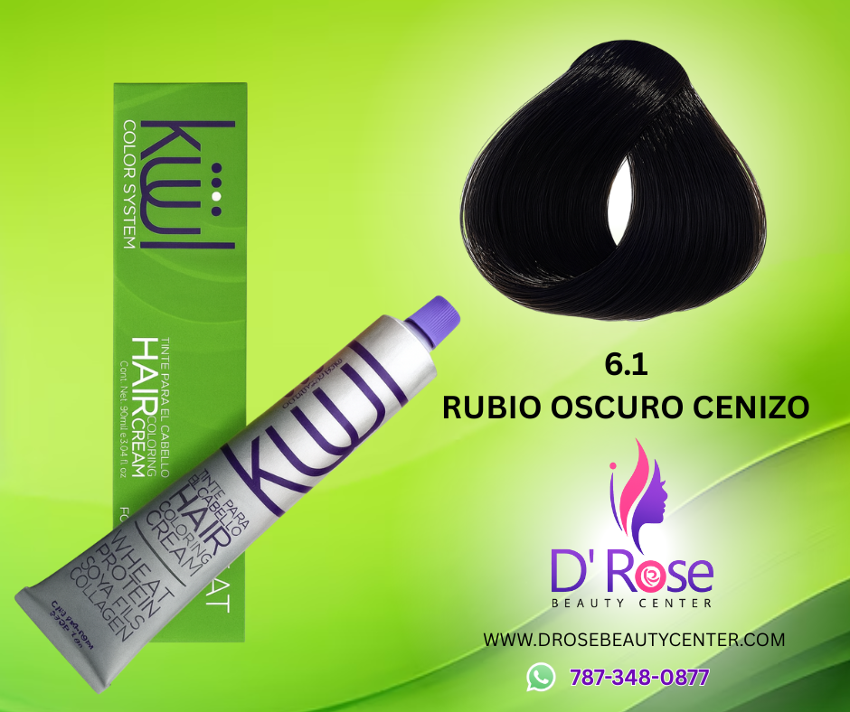 💇♀️ KUUL COLOR SYSTEM 6.1 RUBIO OSCURO CENIZO 3.04OZ