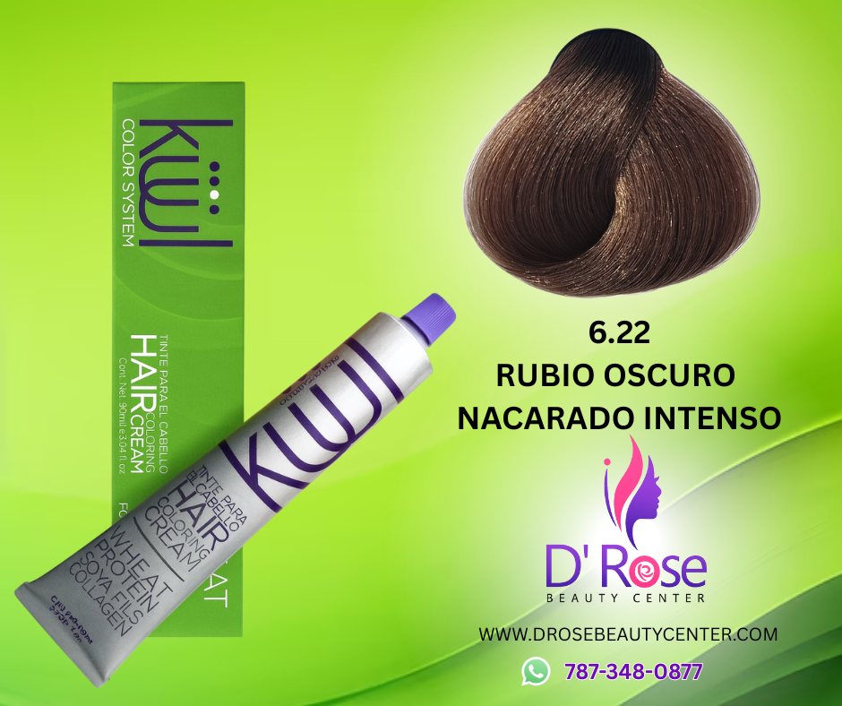 💇♀️ KUUL COLOR SYSTEM 6.22 RUBIO OSCURO NACARADO INTENSO 3.04OZ
