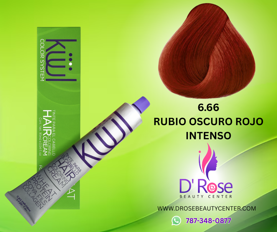 💇♀️ KUUL COLOR SYSTEM 6.66 RUBIO OSCURO ROJO INTENSO 3.04OZ