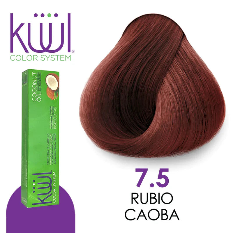 💇♀️ KUUL COLOR SYSTEM 7.5 RUBIO CAOBA MEDIANO 3.04OZ