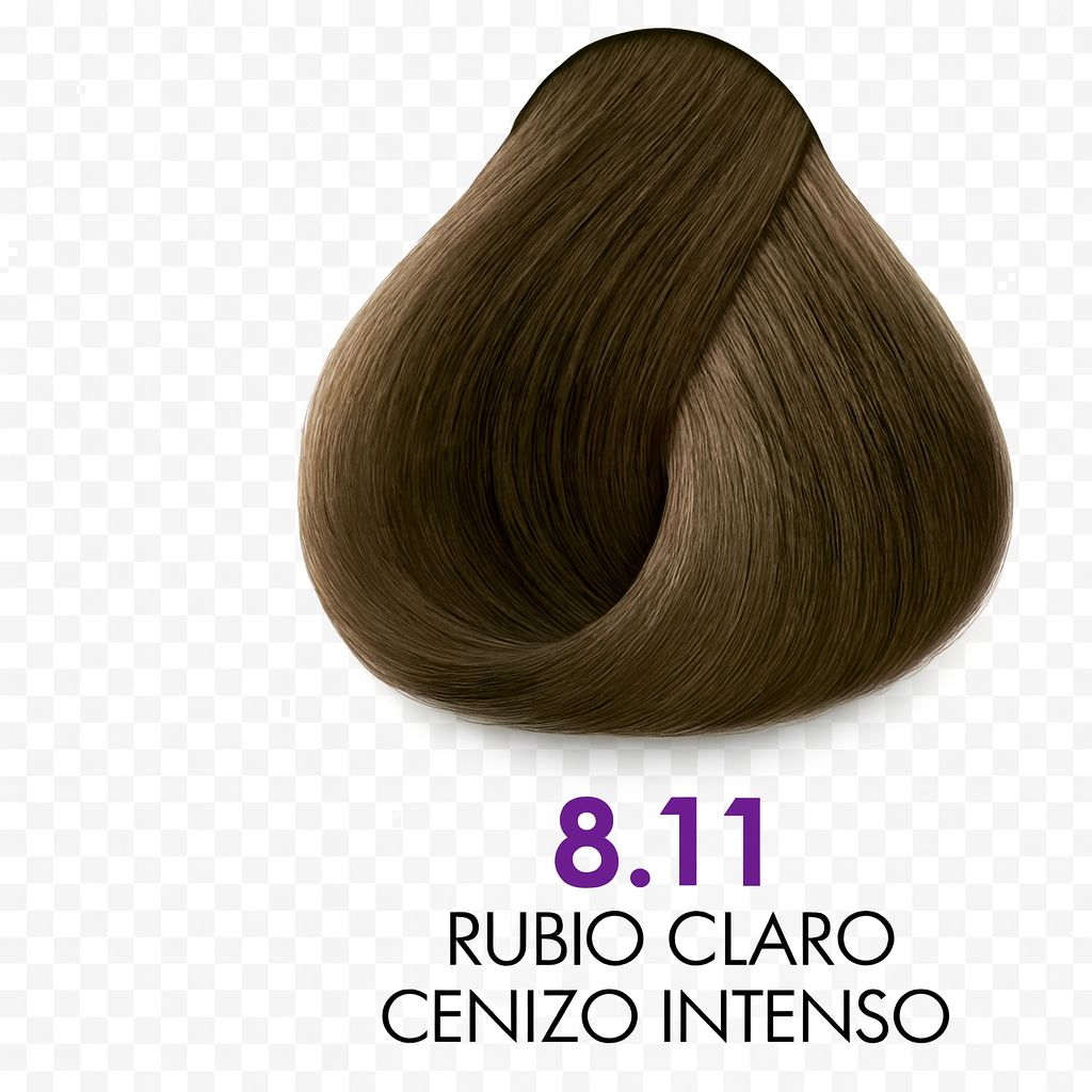 💇♀️ KUUL COLOR SYSTEM 8.11 RUBIO CLARO CENIZO INTENSO 3.04OZ