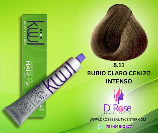 💇♀️ KUUL COLOR SYSTEM 8.11 RUBIO CLARO CENIZO INTENSO 3.04OZ