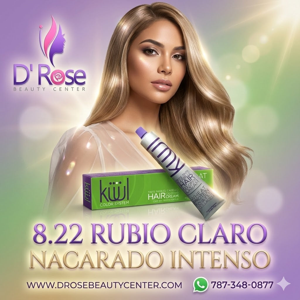 ✨ KUUL 8.22 Rubio Claro Nacarado Intenso – Luminosidad y Elegancia Profesional ✨