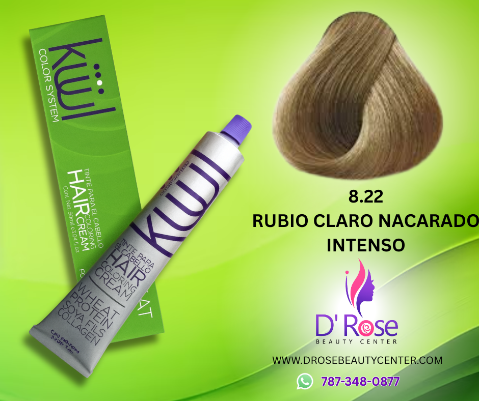 ✨ KUUL 8.22 Rubio Claro Nacarado Intenso – Luminosidad y Elegancia Profesional ✨