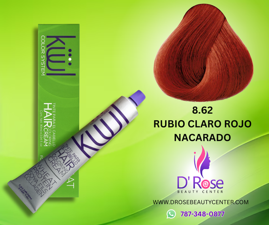 💇♀️ KUUL COLOR SYSTEM 8.62 RUBIO CLARO ROJO NACARADO 3.04OZ