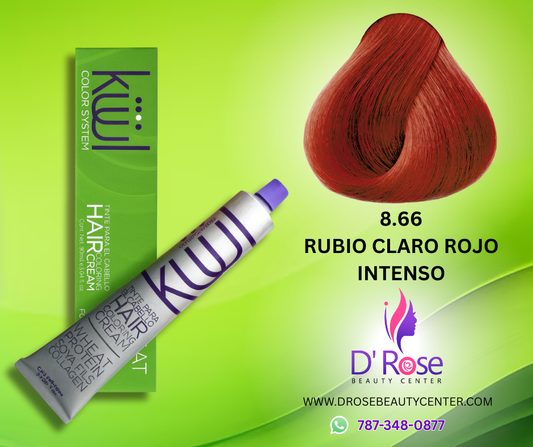 💇♀️ KUUL COLOR SYSTEM 8.66 RUBIO CLARO ROJO INTENSO 3.04OZ