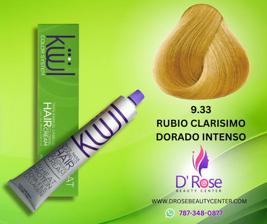 💇♀️ KUUL COLOR SYSTEM 9.33 RUBIO CLARÍSIMO DORADO INTENSO 3.04OZ