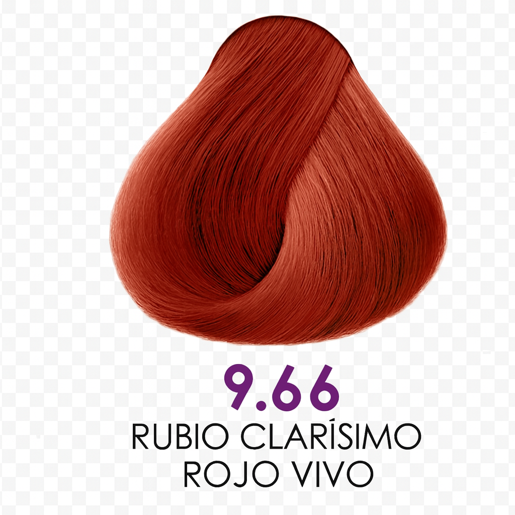 💇♀️ KUUL COLOR SYSTEM 9.66 RUBIO CLARÍSIMO ROJO INTENSO 3.04OZ