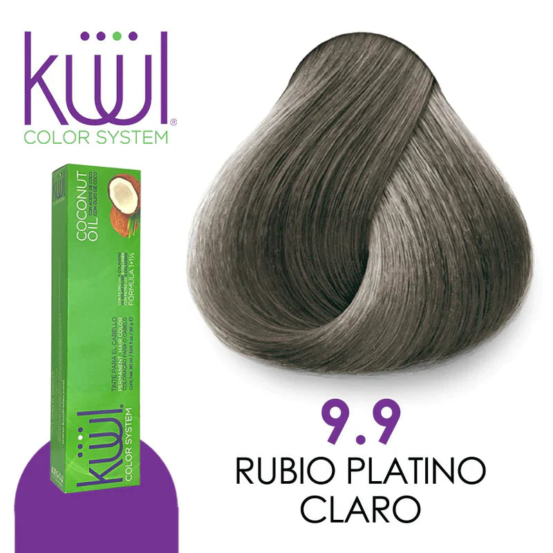 💇♀️ KUUL COLOR SYSTEM 9.9 RUBIO PLATINO 3.04OZ