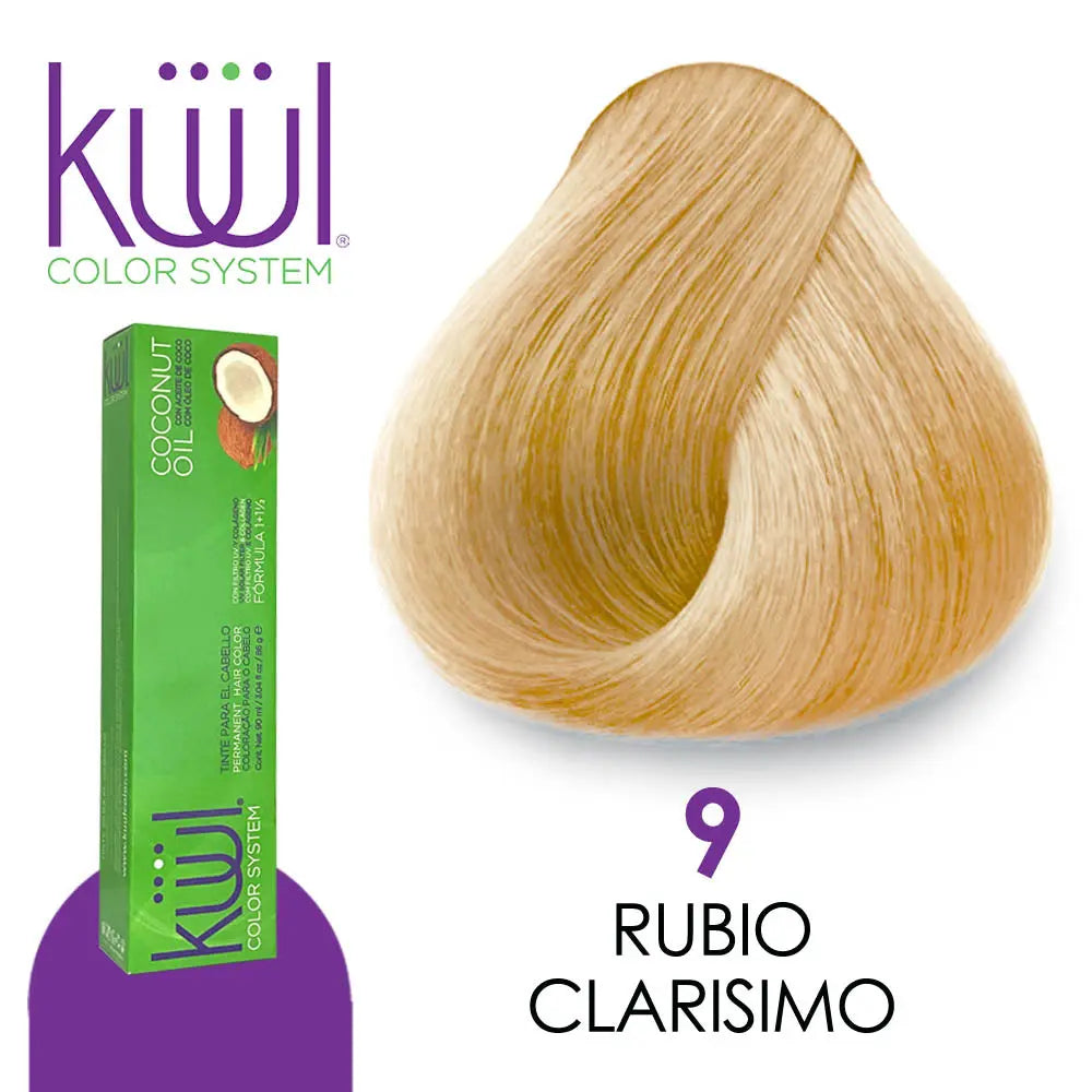 💇♀️ KUUL COLOR SYSTEM 9 RUBIO CLARÍSIMO 3.04OZ