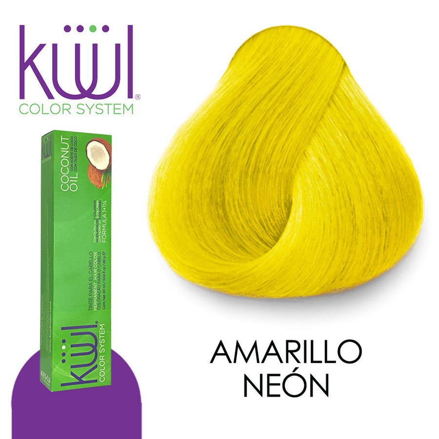 💇♀️ KUUL COLOR SYSTEM AMARILLO NEÓN 3.04OZ – TINTE PROFESIONAL