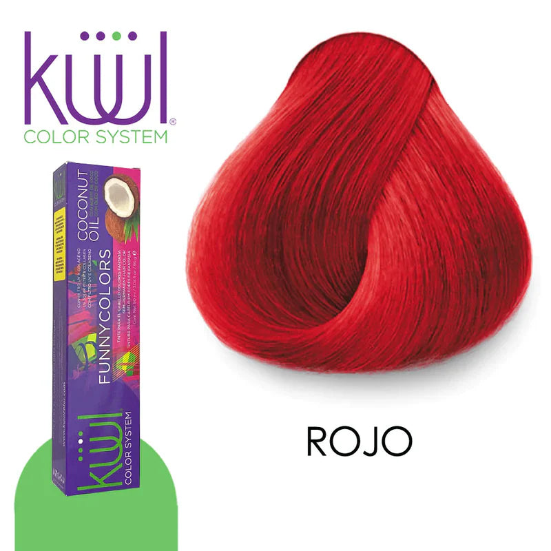 🔴 Rojo Intenso y Vibrante con KUUL Funny Colors 🔥