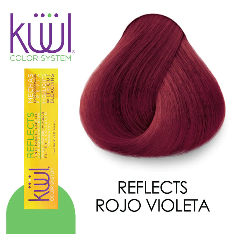❤️ KUUL ROJO VIOLETA REFLECTS – 3.04 oz | Reflejos Intensos y Brillo Profesional ❤️