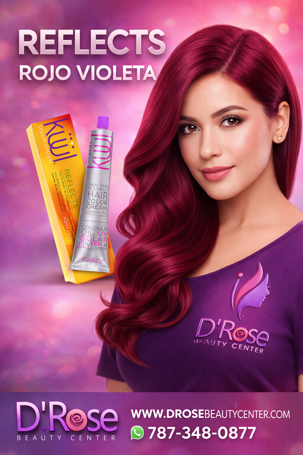 ❤️ KUUL ROJO VIOLETA REFLECTS – 3.04 oz | Reflejos Intensos y Brillo Profesional ❤️