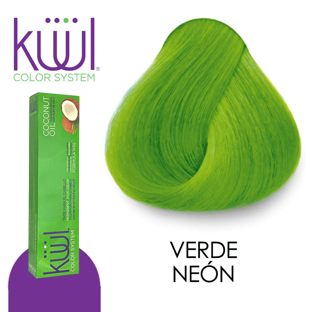 💇♀️ KUUL COLOR SYSTEM VERDE NEÓN 3.04OZ – TINTE PROFESIONAL