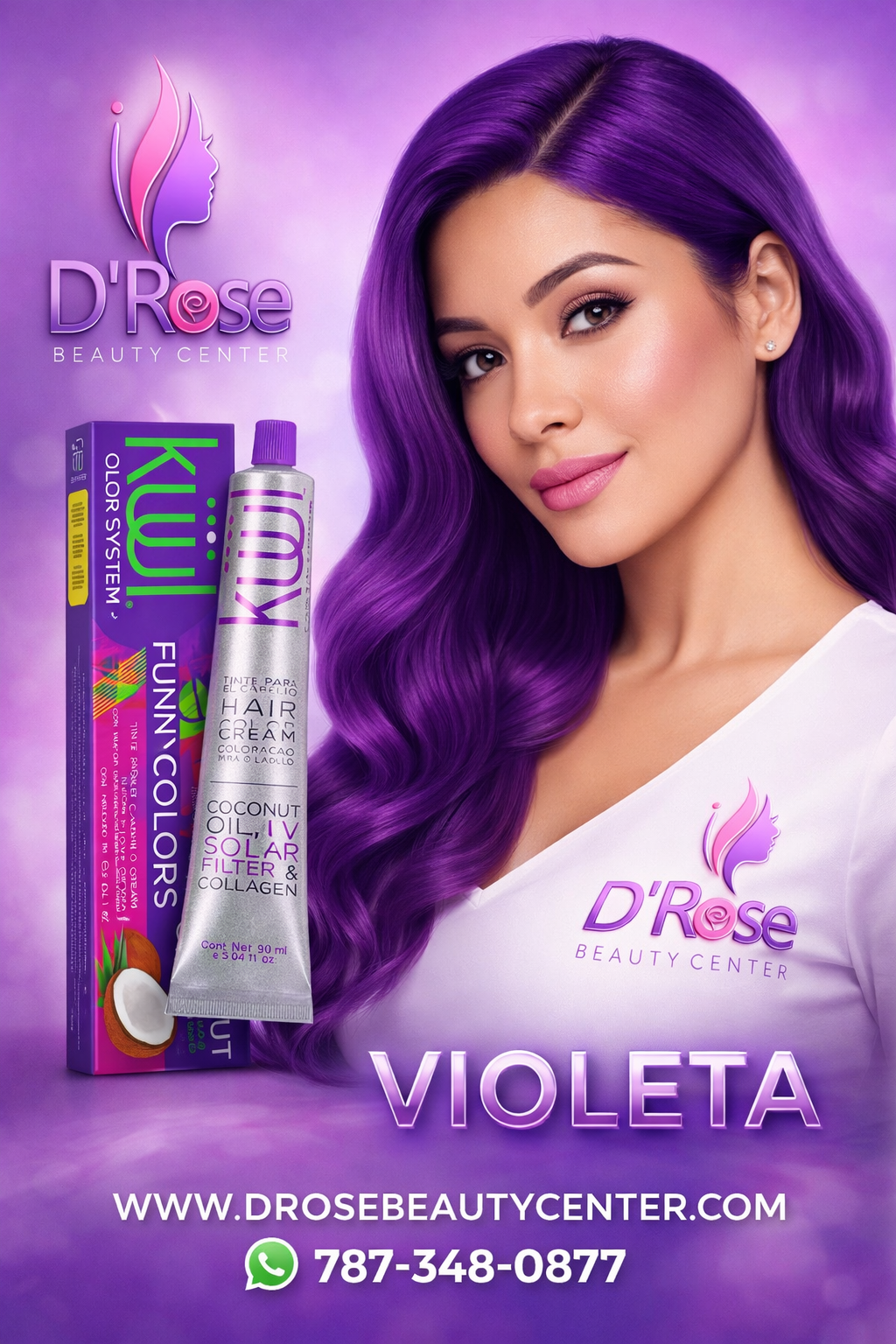 💜 Violeta Intenso y Sofisticado con KUUL Funny Colors ✨