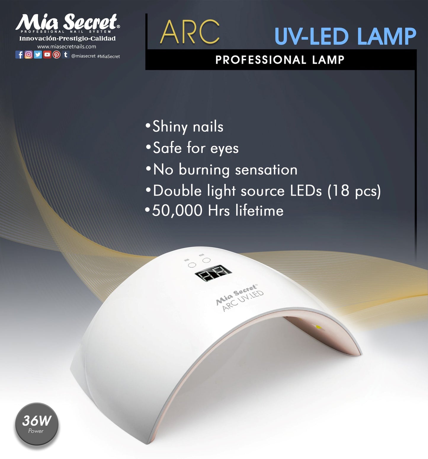 MIA SECRET – THE ARC UV LED LAMP 36W