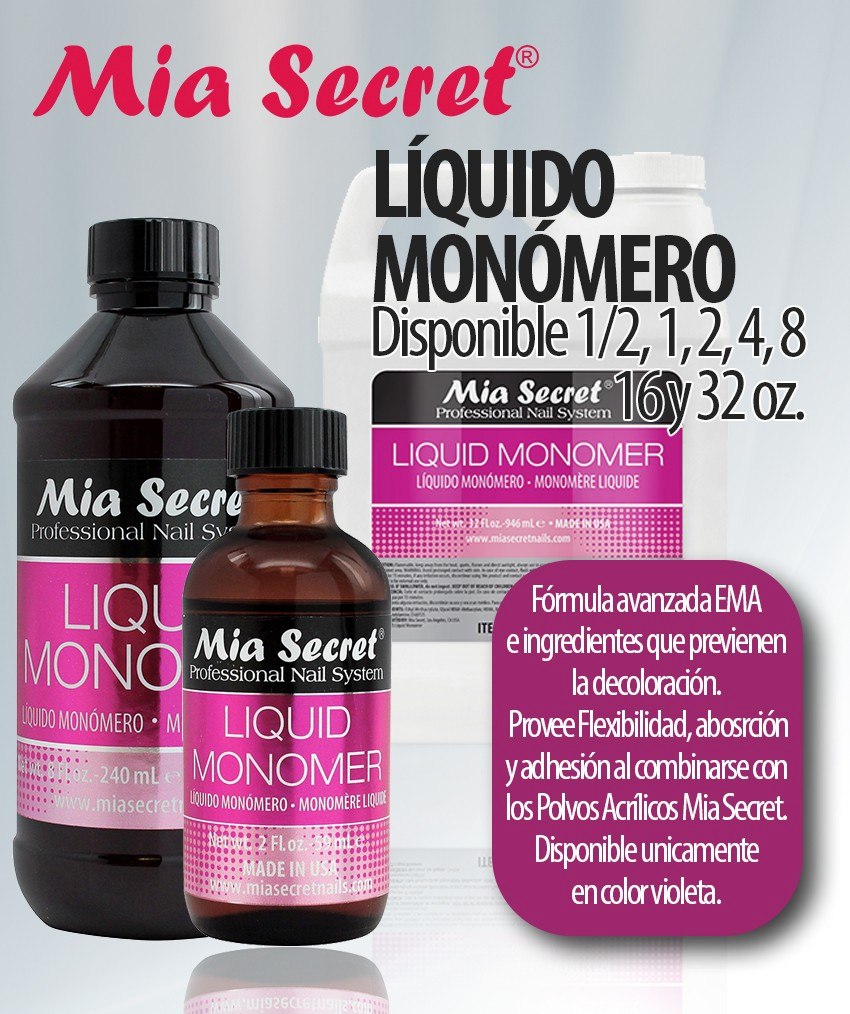 Monómeros Líquidos Profesionales Mia Secret® para Acrílico de Uñas