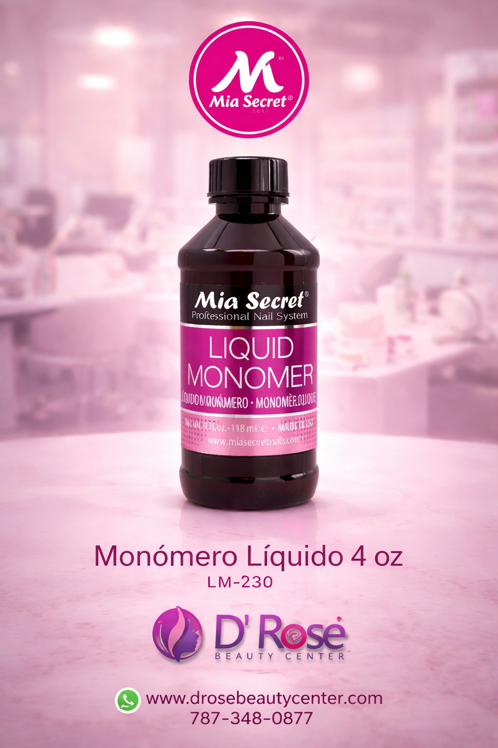Monómeros Líquidos Profesionales Mia Secret® para Acrílico de Uñas