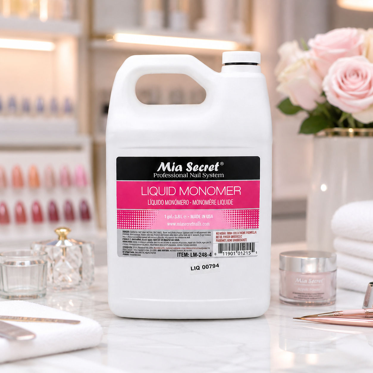 Mia Secret Liquid Monomer Profesional 1 Galón 3.8 L LM-248-4 – Sin MMA