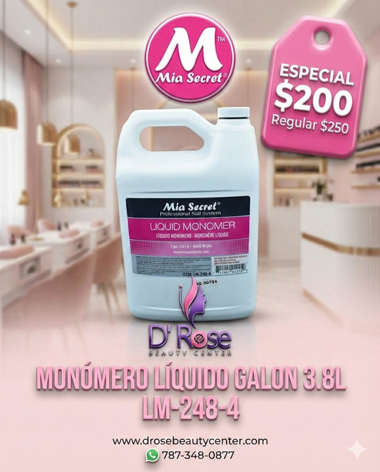 💖✨ Mia Secret® Liquid Monomer LM-248-4 | Galón 3.8 L (1 GAL) ✨💖
