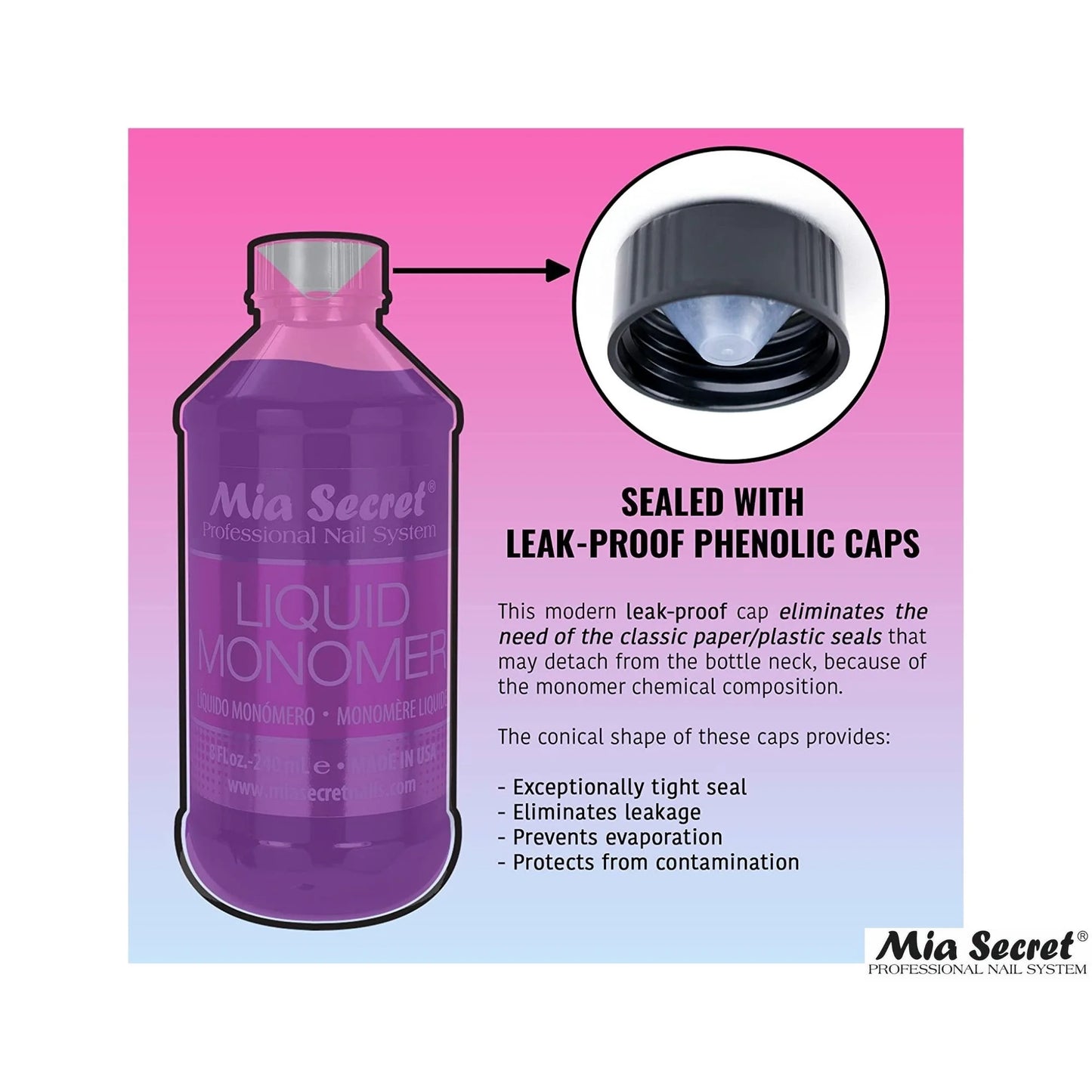 💖✨ Mia Secret Liquid Monomer LM-248 | 32 oz ✨💖