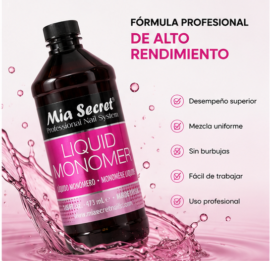 Mia Secret Liquid Monomer LM-248 32 oz (946 mL) – Monómero Profesional para Uñas Acrílicas