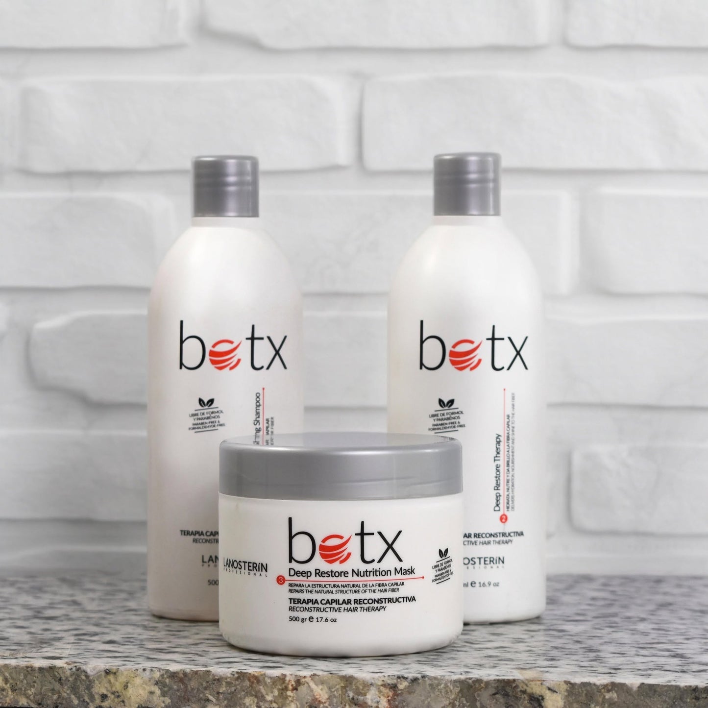 Lanosterin Profesional Botx Terapia Capilar Reconstructiva Kit 3 Piezas 500 ml