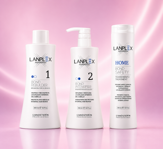 Lanosterín Profesional Lanplex Hair System Kit Profesional 3 Piezas Grande LPLHBK3G