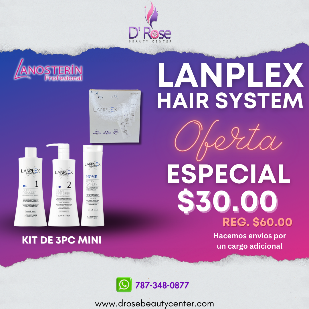 LANOSTERIN PROFESIONAL LANPLEX HAIR BOND MINI KIT 3PC (LPLHSK3M)