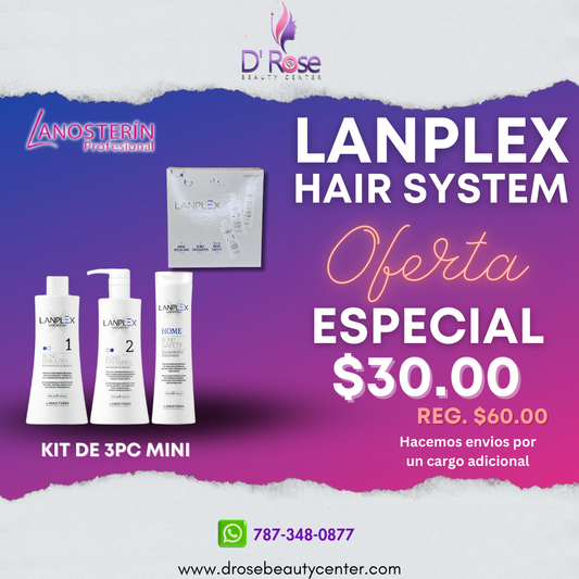 LANOSTERIN PROFESIONAL LANPLEX HAIR BOND MINI KIT 3PC (LPLHSK3M)