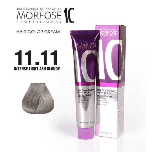 MORFOSE 10 HAIR COLOR CREAM 11.11 INTENSE EXTRA LIGHT ASH BLONDE 3.38OZ M1035OZ1111