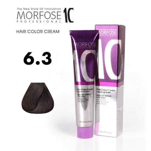 MORFOSE 10 HAIR COLOR CREAM 6.3 DARK GOLDEN BROWN 3.38OZ M1035OZ63
