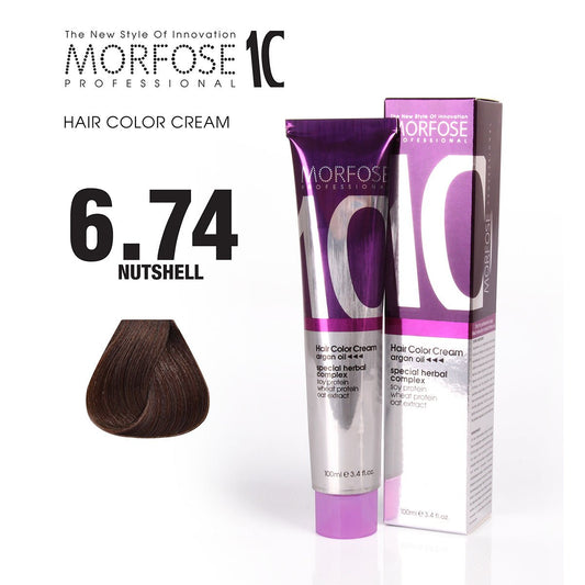 MORFOSE 10 HAIR COLOR CREAM 6.74 NUTSHELL 3.38OZ M1035OZ674