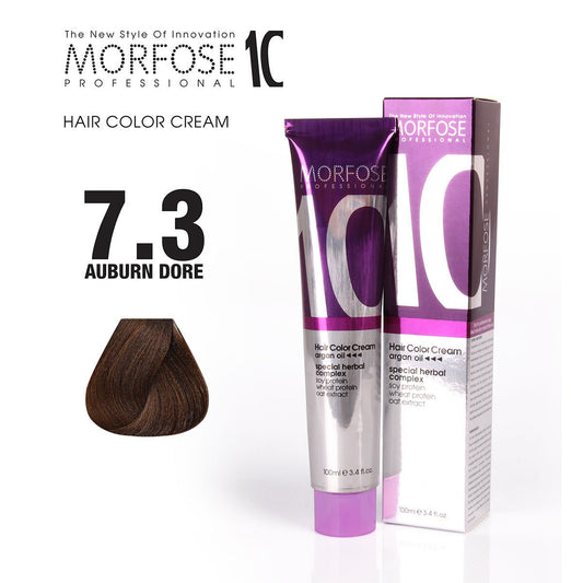 MORFOSE 10 HAIR COLOR CREAM 7.3 MEDIUM GOLDEN BLONDE 3.38OZ M1035OZ73