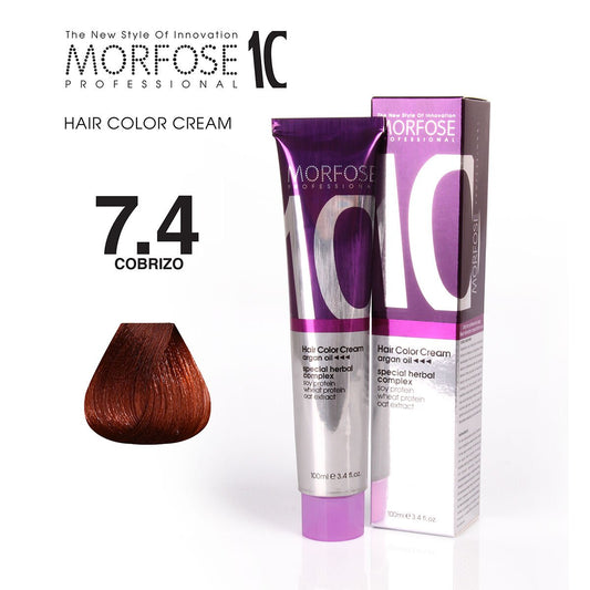 MORFOSE 10 HAIR COLOR CREAM 7.4 COPPER 3.38OZ M1035OZ74