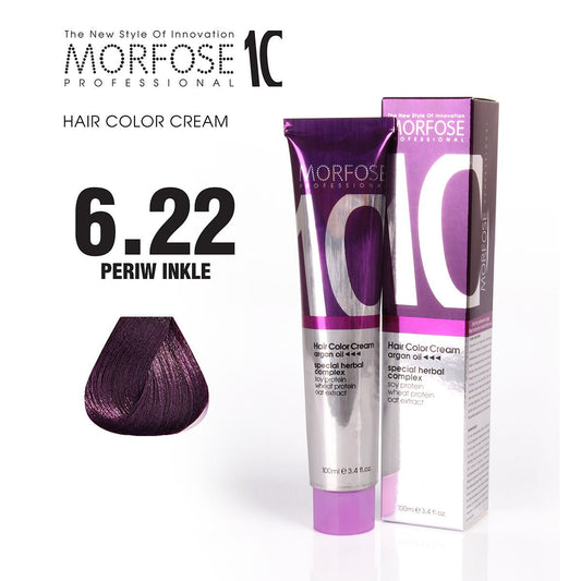 MORFOSE 10 HAIR COLOR CREAM 6.22 PERIWINKLE 100ML | COLOR IRIDISCENTE CON ACEITE DE ARGÁN