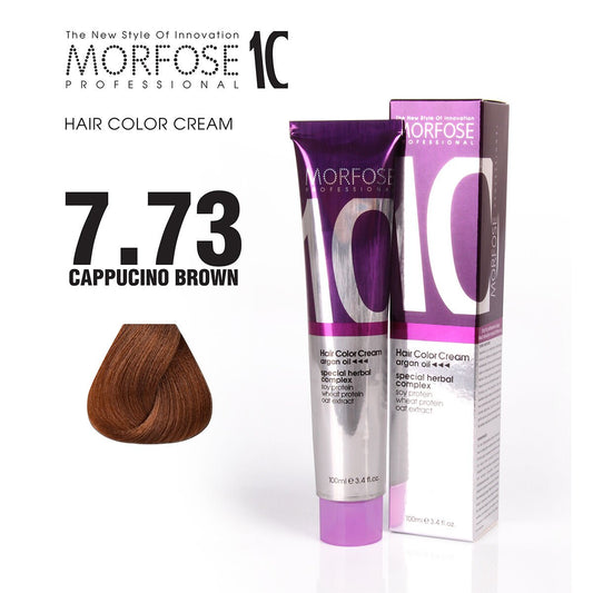 MORFOSE 10 CREMA DE TINTE CAPILAR 7.73 CAPPUCCINO BROWN 100ML