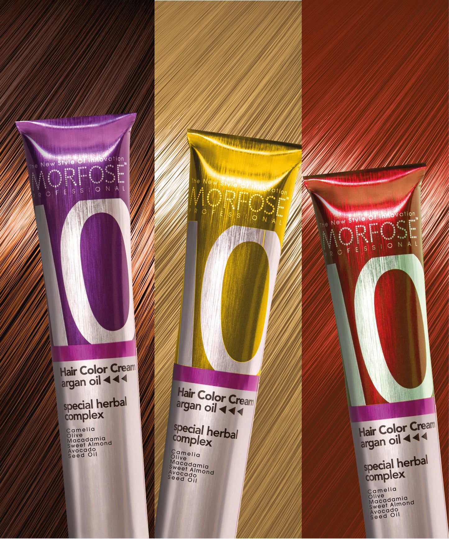 MORFOSE 10 HAIR COLOR CREAM 7.34 LIGHT COPPER BROWN 3.38OZ M1035OZ734