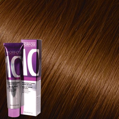 MORFOSE 10 Hair Color Cream 8.35 Light Chocolate Brown – Tinte Nutritivo Profesional 100 ml
