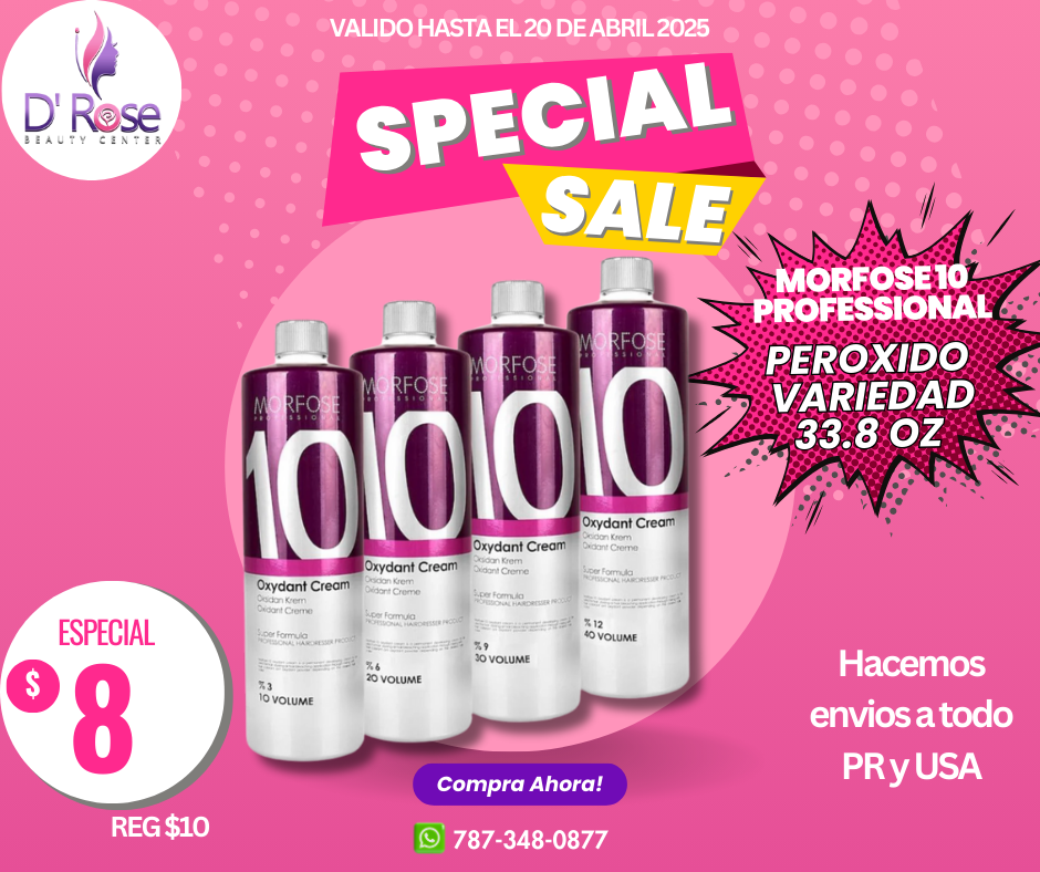 MORFOSE 10 PROFESSIONAL PEROXIDO VOLUMEN 10 33.8OZ M10P1033