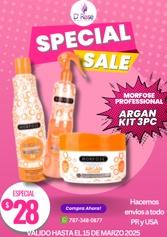 MORFOSE PROFESSIONAL ARGAN OIL KIT 3PC MAK3