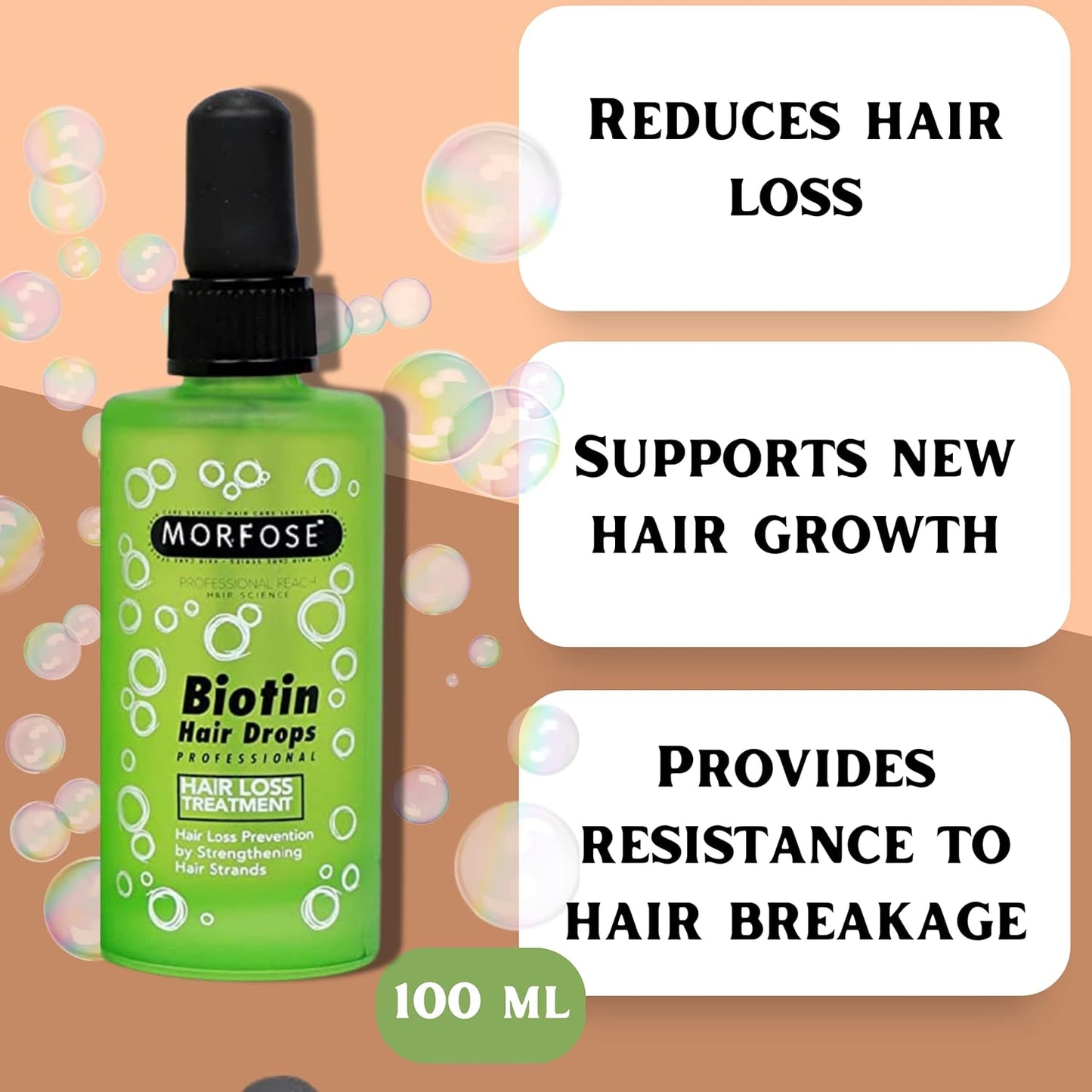 MORFOSE PROFESSIONAL BIOTIN HAIR DROPS 3.38OZ (MBHD)