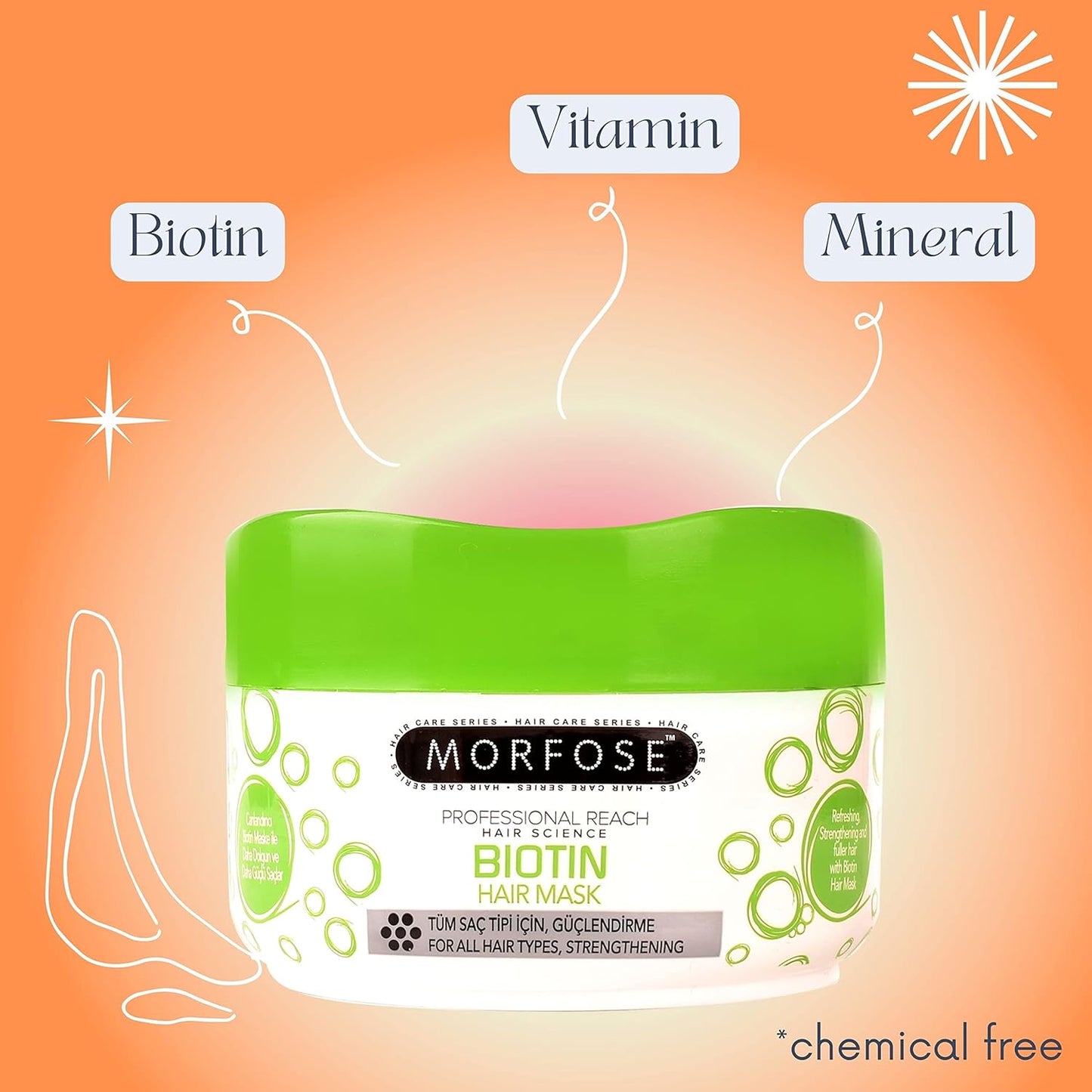 MORFOSE PROFESSIONAL BIOTIN MASCARILLA 8.45OZ MBHM250