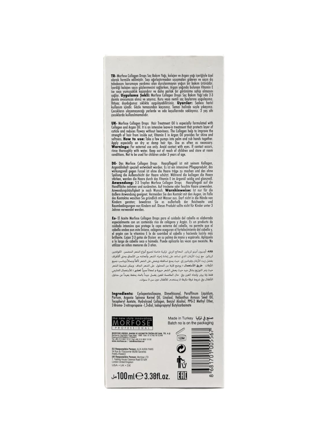 MORFOSE PROFESSIONAL COLÁGENO GOTERO ANTICAÍDA 3.38OZ (MCHD)