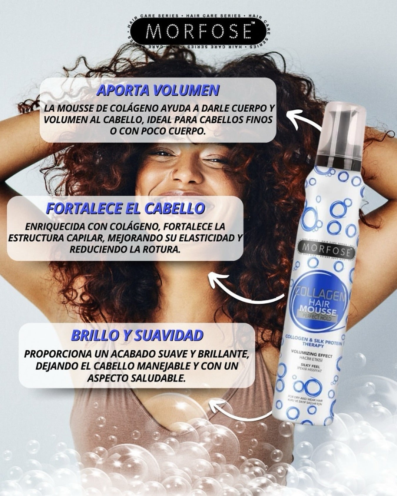 MORFOSE PROFESSIONAL COLÁGENO HAIR MOUSSE 8.45OZ (MCHM)