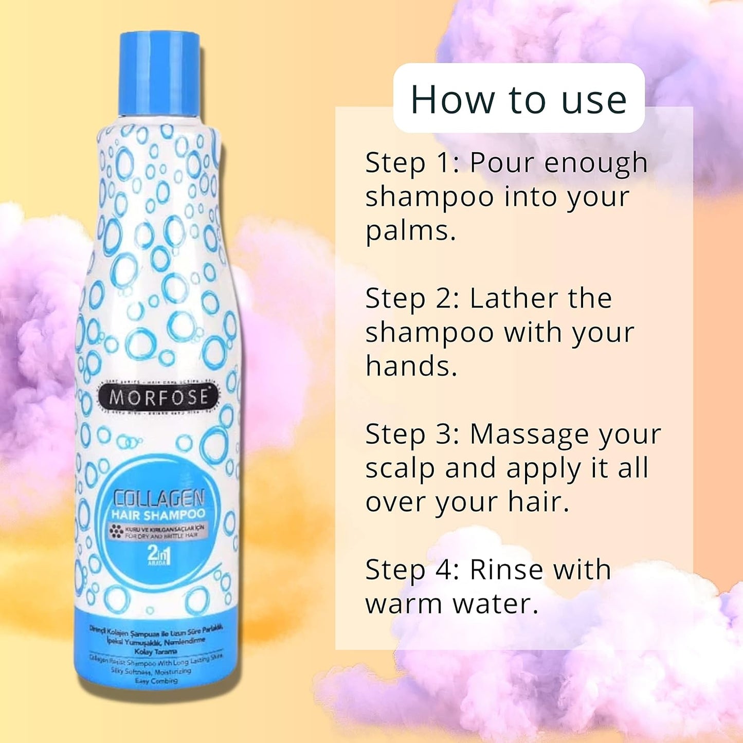 MORFOSE PROFESSIONAL COLÁGENO HAIR KIT 3PC – Shampoo 500ml + Hair Mask 250ml + Two Phase Conditioner 7.4oz (MCK3)